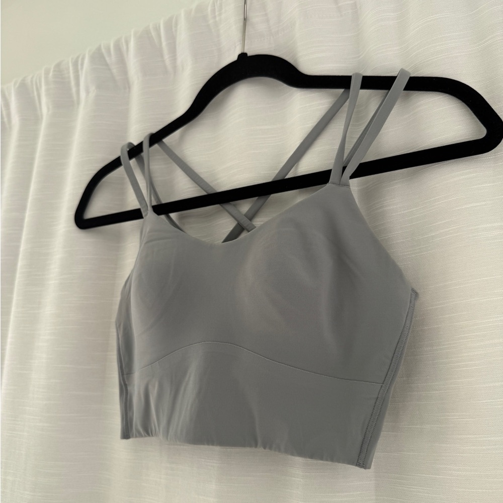 Lululemon Like a Cloud Longline Bra Light Support Gray | Size 6 - Picture 6 of 10